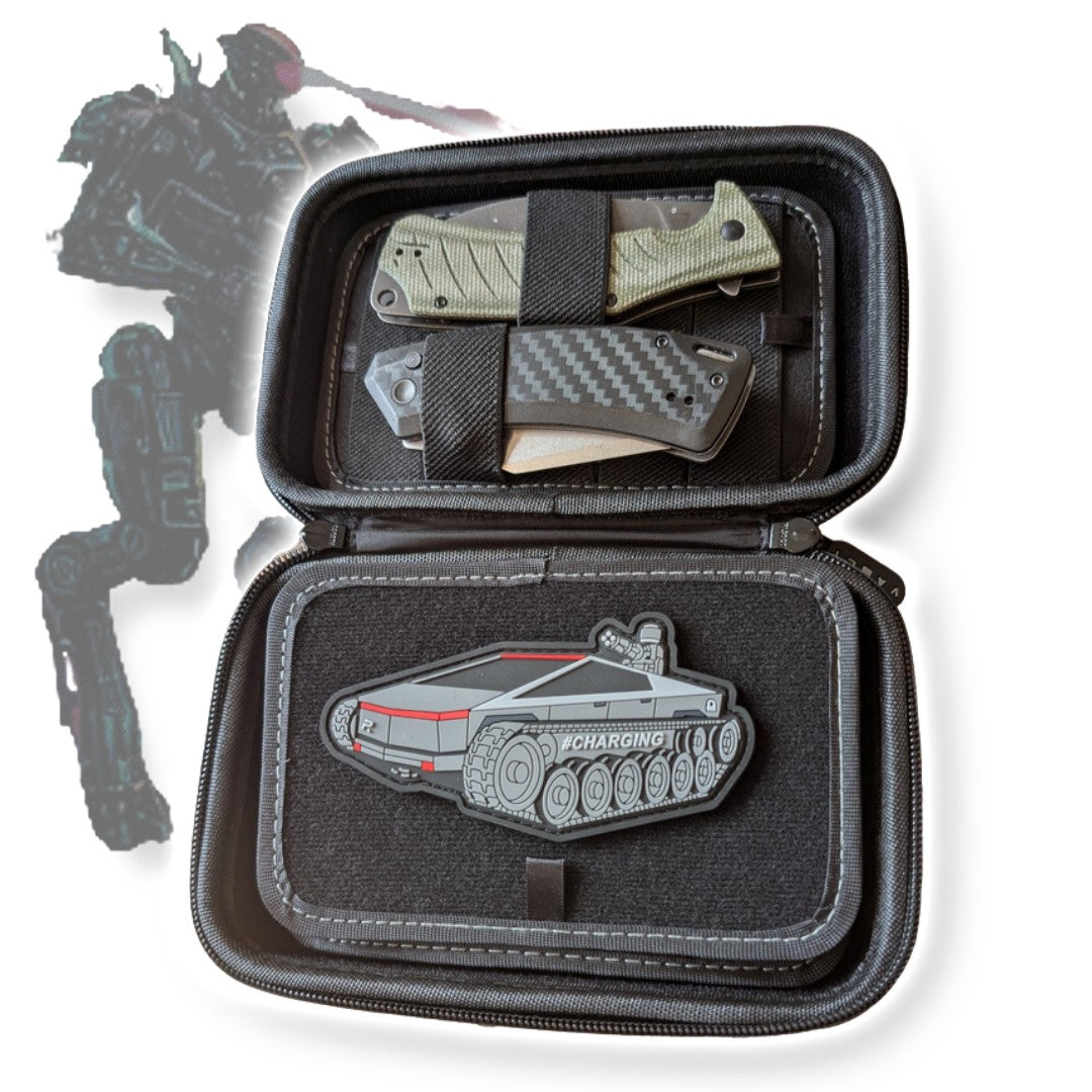 Vault Nano EDC Case - Cyber Silver w/ Cybertank PVC Patch
