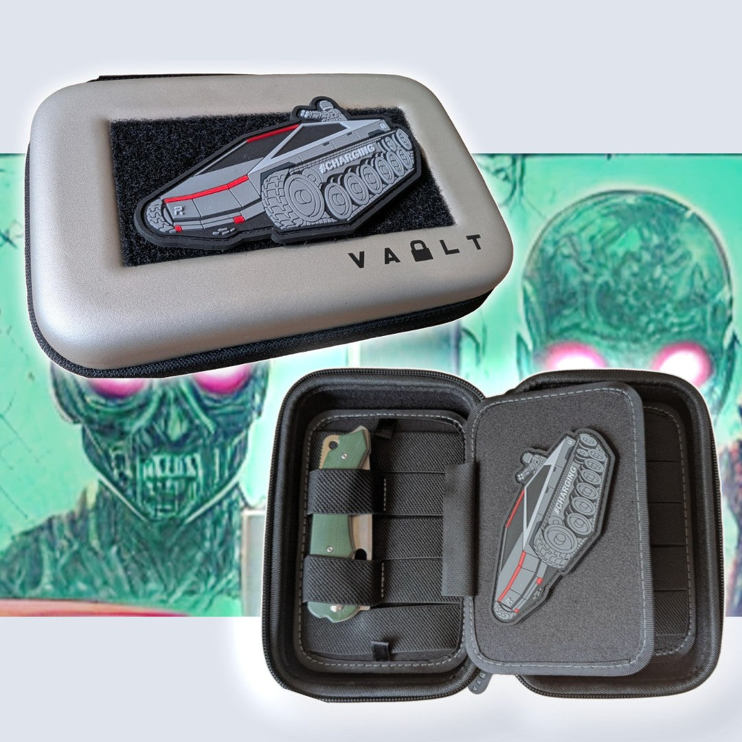 Vault Nano EDC Case - Cyber Silver w/ Cybertank PVC Patch