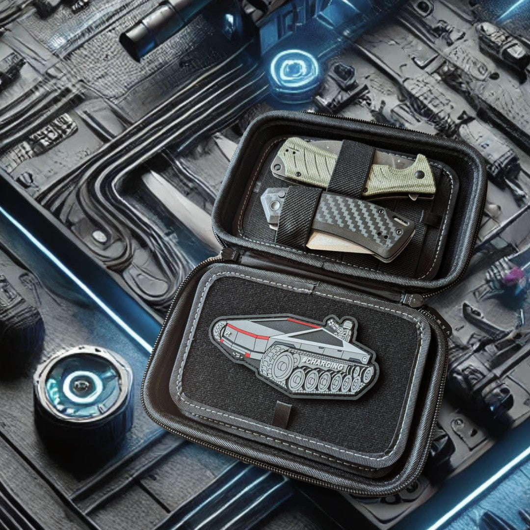 Vault Nano EDC Case - Cyber Silver w/ Cybertank PVC Patch