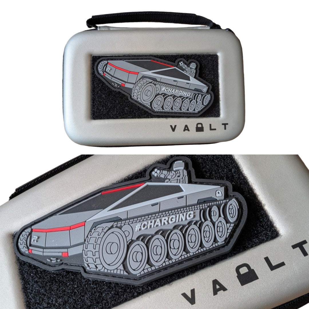 Vault Nano EDC Case - Cyber Silver w/ Cybertank PVC Patch