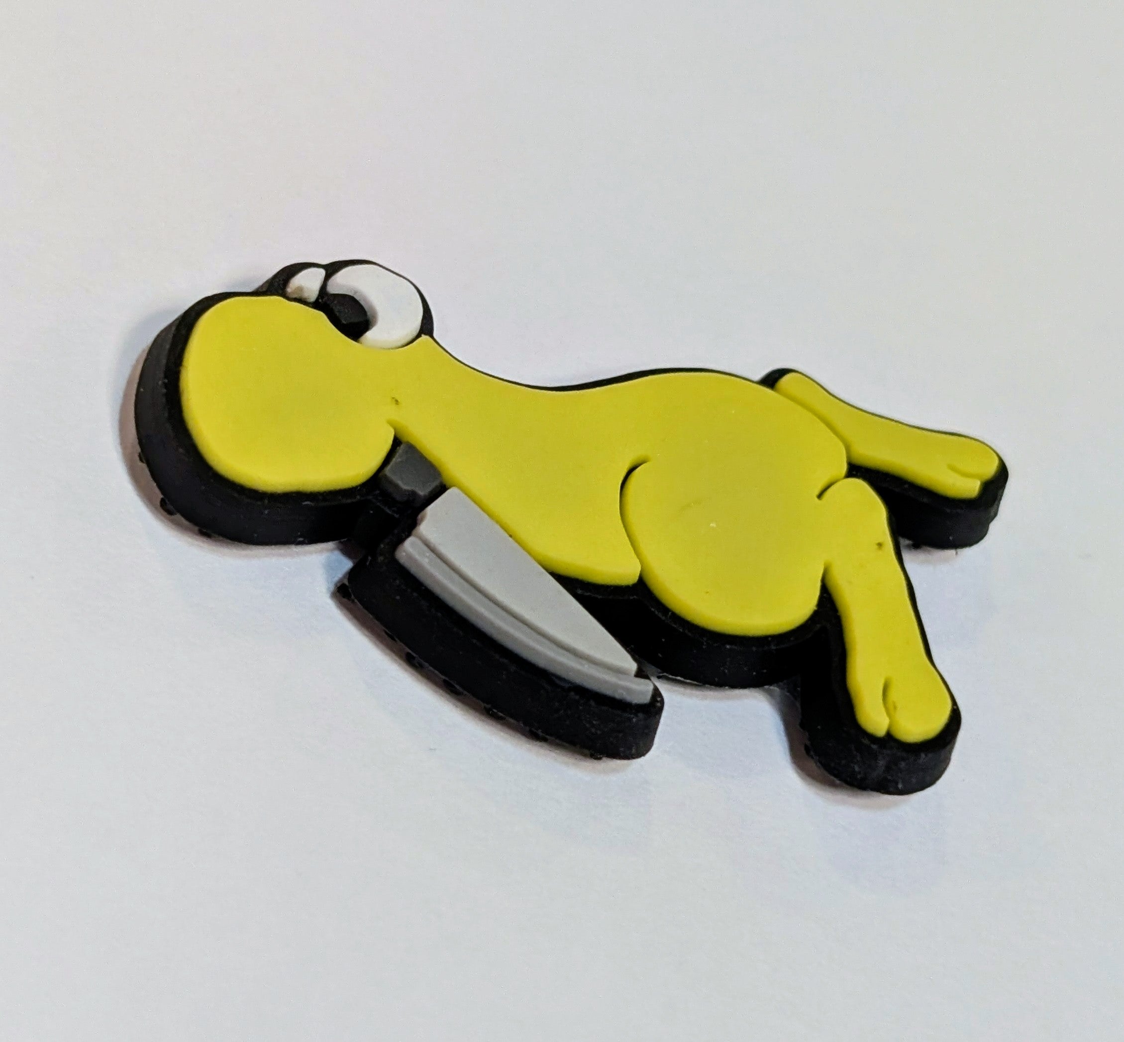 Knifenerds Character Patch Yellow Kitchen knife close