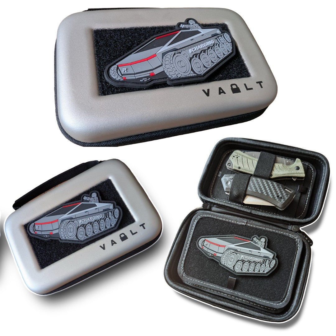 Vault Nano EDC Case - Cyber Silver w/ Cybertank PVC Patch