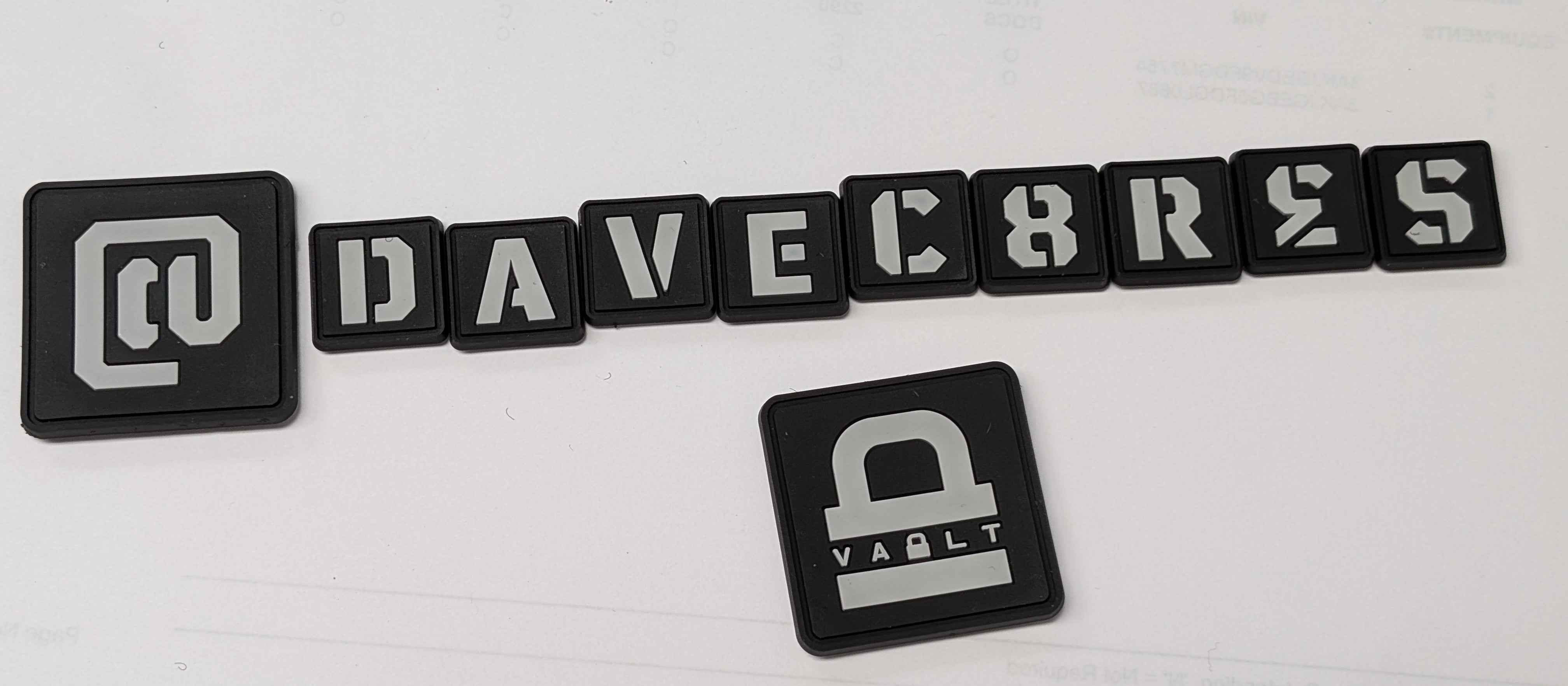 CODEX PATCH KIT by Vaultcase (Alphanumeric Ranger Eye Patches)