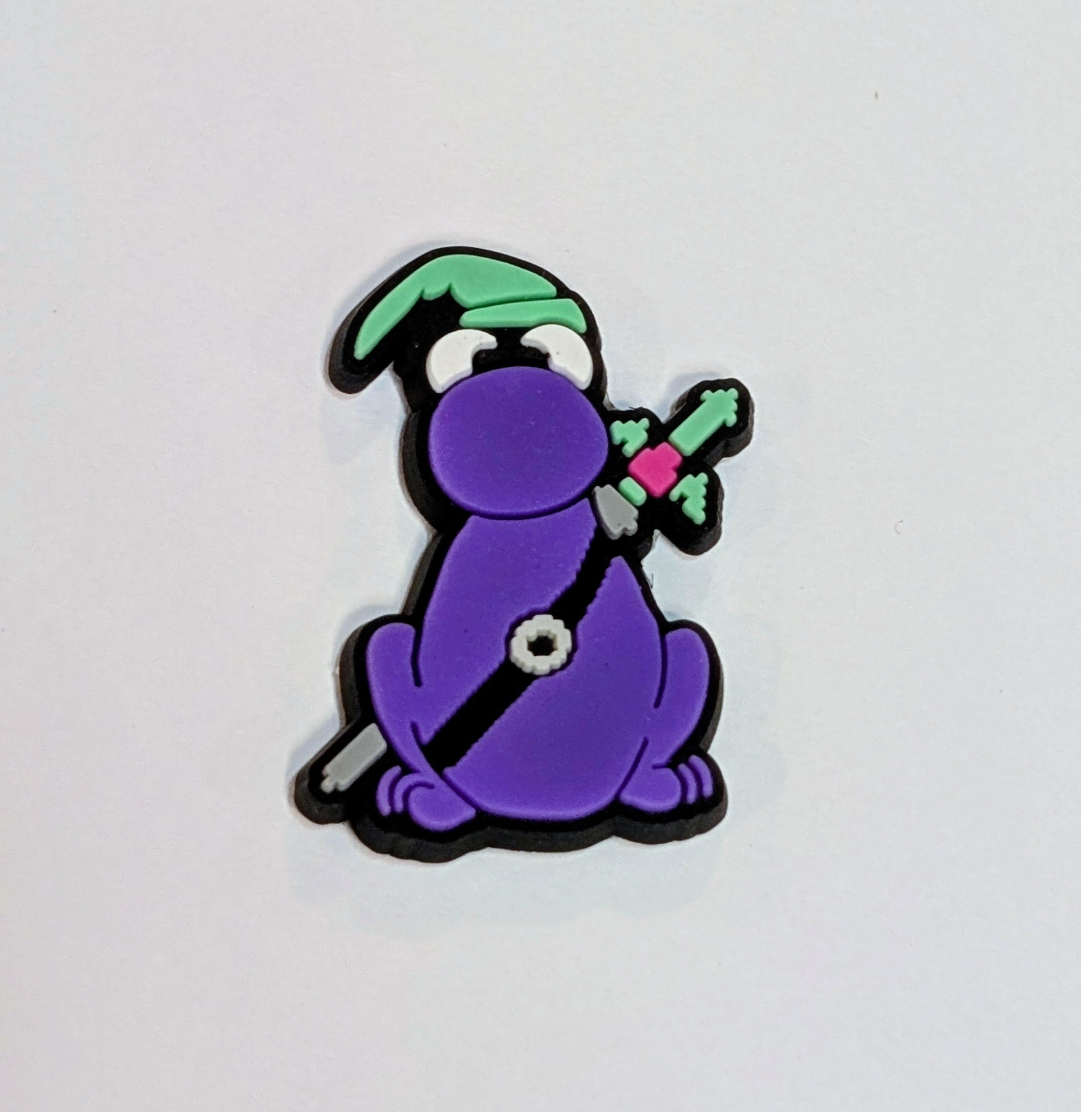 Knifenerd Character Patch Purple top view