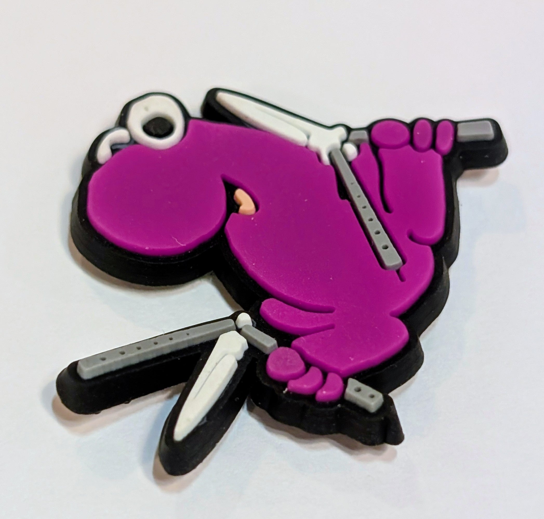 Knifenerds Character Patch Purple Balisong angle close