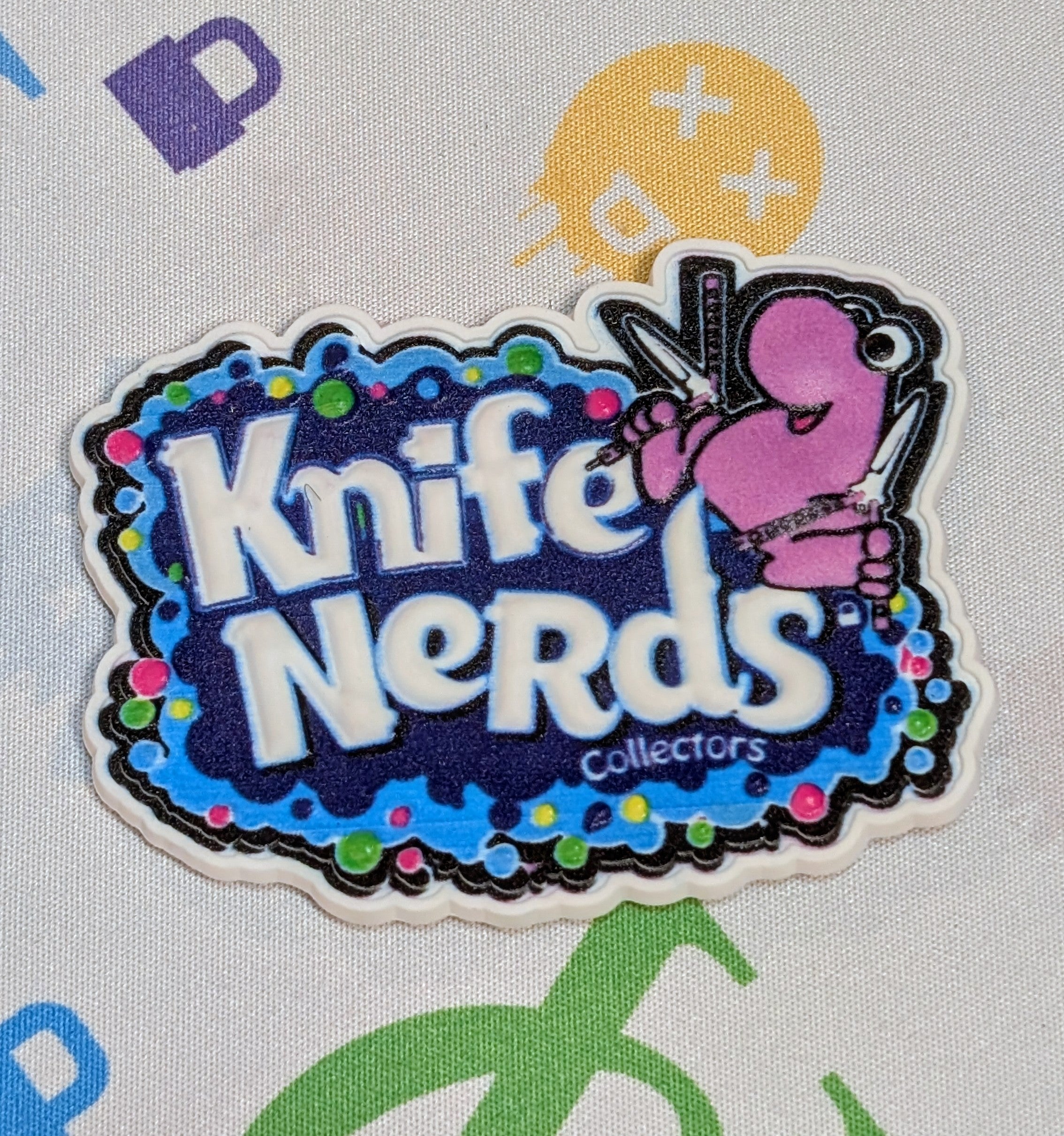 Knifenerds Die Cut Patch Top View